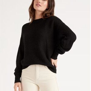Quince Baby Alpaca-Wool Diamond Stitch Crewneck Sweater